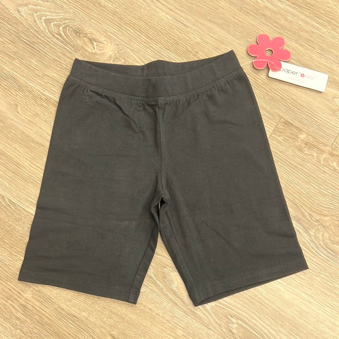 Stylish Black Paper Flower Design Bike Shorts for Tweens
