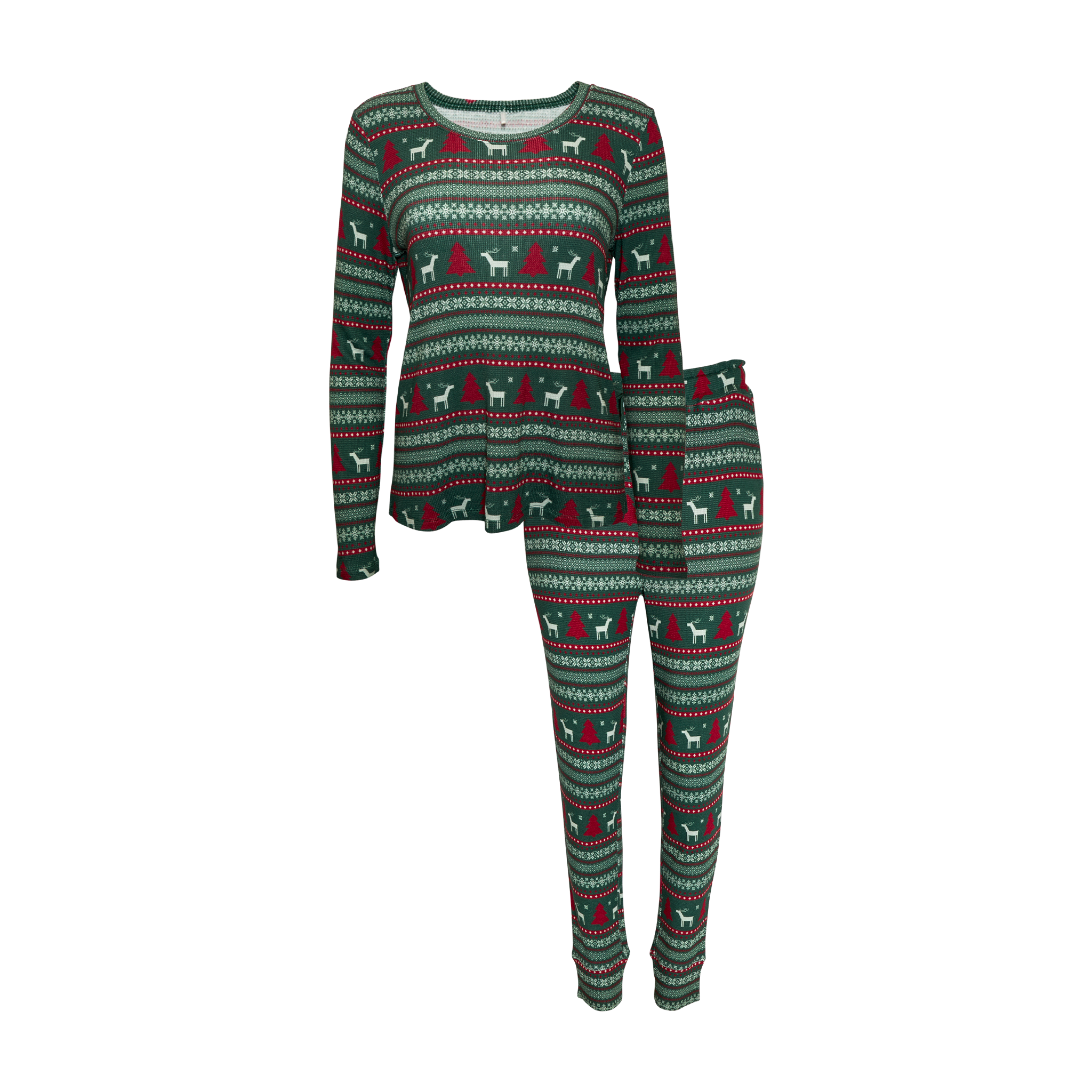 Hot Deal! Posh Peanut Women's Holiday Fair Isle Top and Jogger Set