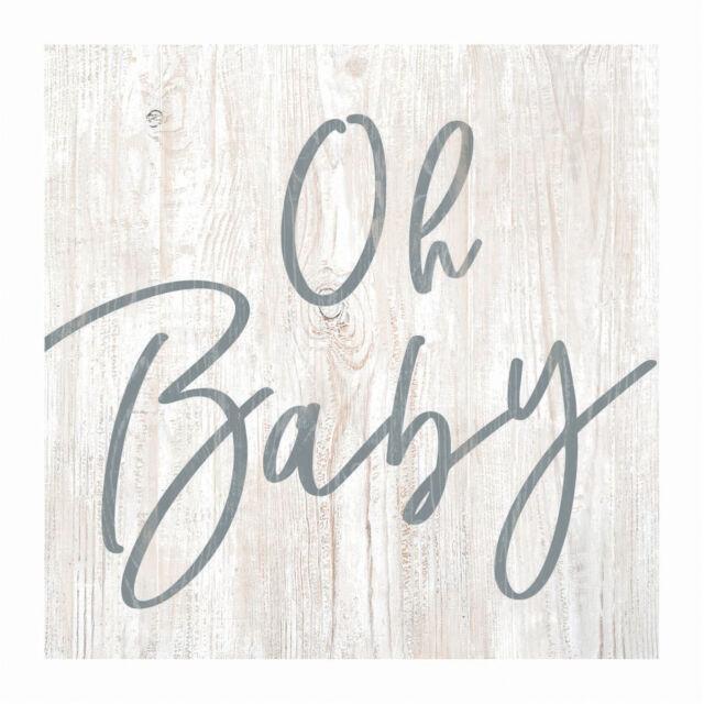 P. Graham Dunn Oh Baby Wooden Block - Great Decor!