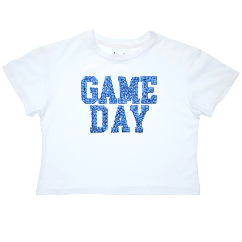 Hot Deal: Azarhia Royal Sequin Game Day Boxy Tee