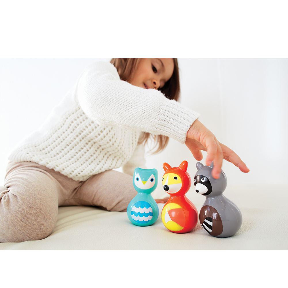 Colorful Monster Kid's Raccoon Wobbling Toy for Endless Play