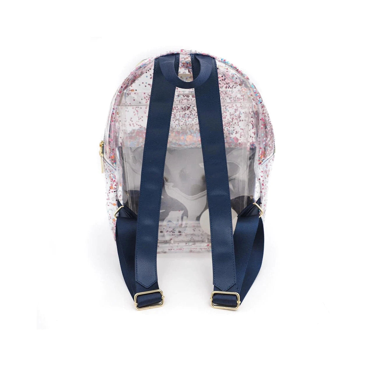 Hot Sale! Clear Fashion Backpack for Party with Packed Essentials Confetti