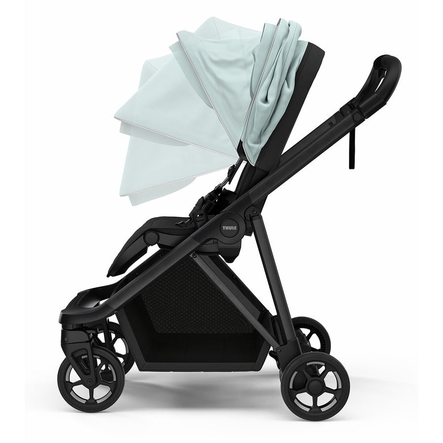Thule Shine City Stroller - Alaska Blue on Black, Ideal for Newborns to Toddlers