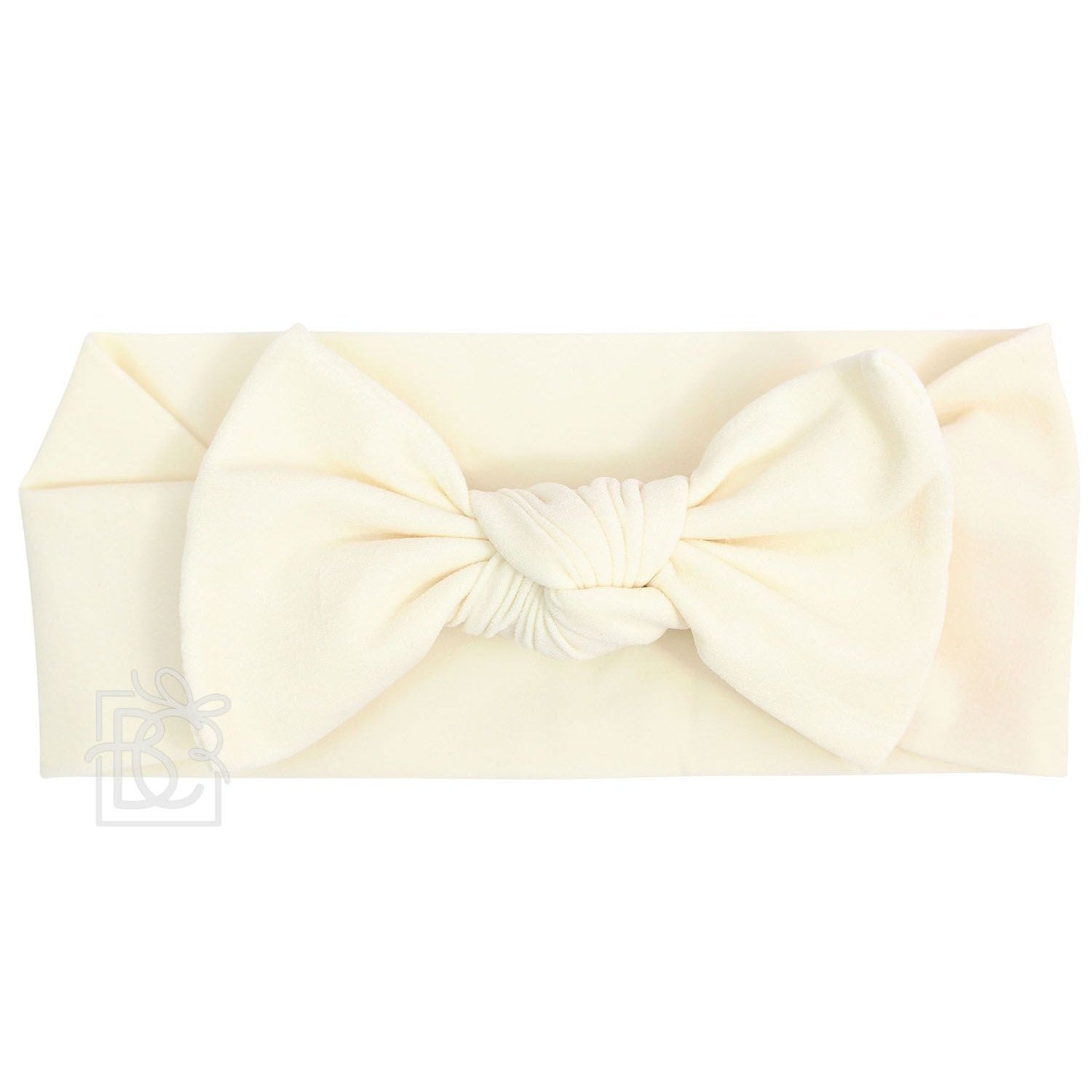 Beyond Creations Elastic Pantyhose Headband with Square Knot Bow for 0 - 3 Months Babies