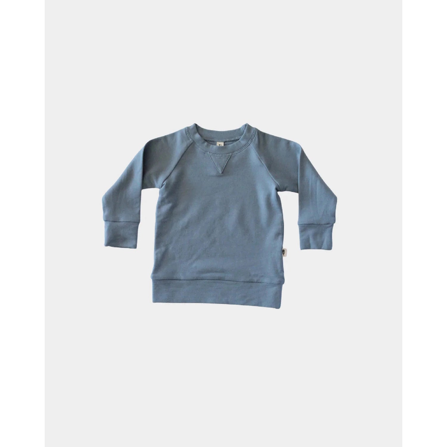 Soft Slate Blue Raglan-style Baby and Kids Fall Sweatshirt
