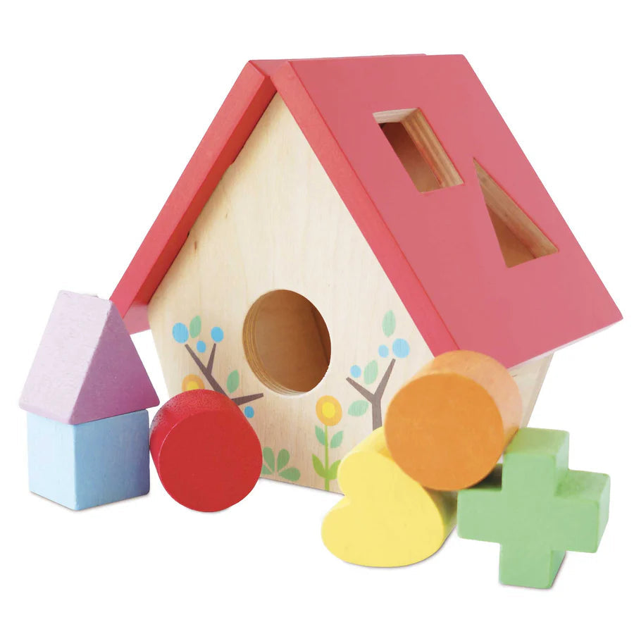 Petilou® Award-Winning Wooden Bird House Shape Sorter Toy for Curious Toddlers